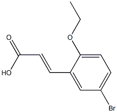(E)-3-(5-bromo-2-ethoxyphenyl)acrylic acid 结构式