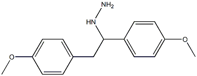 1-(1,2-bis(4-methoxyphenyl)ethyl)hydrazine 结构式