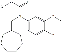 2-chloro-N-(cycloheptylmethyl)-N-(3,4-dimethoxyphenyl)acetamide 结构式