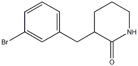 3-(3-bromobenzyl)piperidin-2-one 结构式