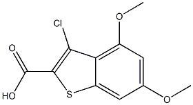 3-chloro-4,6-dimethoxybenzo[b]thiophene-2-carboxylic acid 结构式