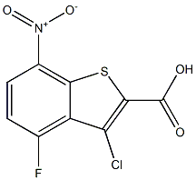 3-chloro-4-fluoro-7-nitrobenzo[b]thiophene-2-carboxylic acid 结构式