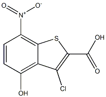 3-chloro-4-hydroxy-7-nitrobenzo[b]thiophene-2-carboxylic acid 结构式