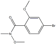 4-bromo-N,2-dimethoxy-N-methylbenzamide 结构式