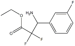 ethyl 3-amino-2,2-difluoro-3-(3-fluorophenyl)propanoate 结构式