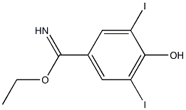 ethyl 4-hydroxy-3,5-diiodobenzoimidate 结构式