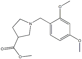 methyl 1-(2,4-dimethoxybenzyl)pyrrolidine-3-carboxylate 结构式