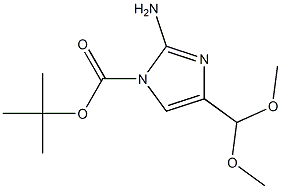 tert-butyl 2-amino-4-(dimethoxymethyl)-1H-imidazole-1-carboxylate 结构式