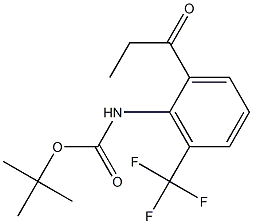 tert-butyl 2-propionyl-6-(trifluoromethyl)phenylcarbamate 结构式