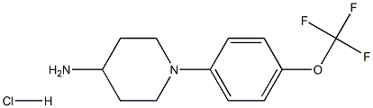 1-(4-(trifluoromethoxy)phenyl)piperidin-4-amine hydrochloride 结构式