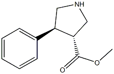 trans-Methyl 4-phenylpyrrolidine-3-carboxylate 结构式