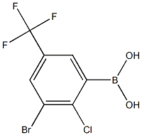 3-Bromo-2-chloro-5-(trifluoromethyl)benzeneboronic acid 结构式