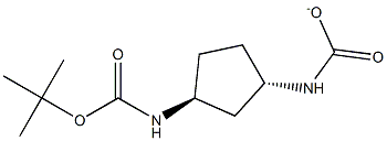 Boc-(1S,3S)-3-aminocyclopentylcarbamate 结构式