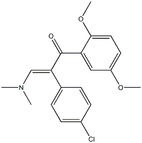 2-(4-chlorophenyl)-1-(2,5-dimethoxyphenyl)-3-(dimethylamino)prop-2-en-1-one 结构式