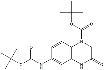 1-N-BOC-6-N-BOC-氨基苯并哌嗪-3-酮 结构式