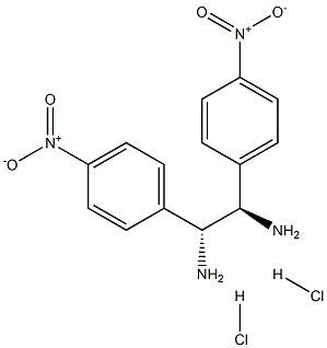 (R,R)-1,2-二(4-硝基苯基)-1,2-乙二胺二盐酸盐 结构式