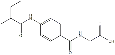 ({4-[(2-methylbutanoyl)amino]benzoyl}amino)acetic acid 结构式