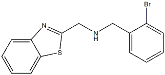(1,3-benzothiazol-2-ylmethyl)[(2-bromophenyl)methyl]amine 结构式