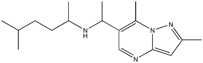 (1-{2,7-dimethylpyrazolo[1,5-a]pyrimidin-6-yl}ethyl)(5-methylhexan-2-yl)amine 结构式