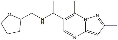 (1-{2,7-dimethylpyrazolo[1,5-a]pyrimidin-6-yl}ethyl)(oxolan-2-ylmethyl)amine 结构式
