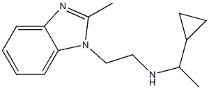 (1-cyclopropylethyl)[2-(2-methyl-1H-1,3-benzodiazol-1-yl)ethyl]amine 结构式