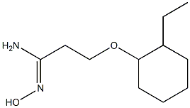 (1Z)-3-[(2-ethylcyclohexyl)oxy]-N'-hydroxypropanimidamide 结构式