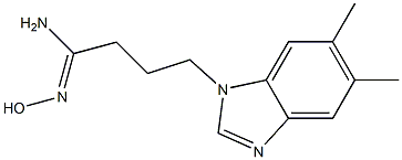 (1Z)-4-(5,6-dimethyl-1H-benzimidazol-1-yl)-N'-hydroxybutanimidamide 结构式