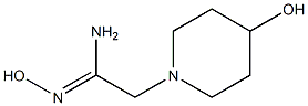 (1Z)-N'-hydroxy-2-(4-hydroxypiperidin-1-yl)ethanimidamide 结构式