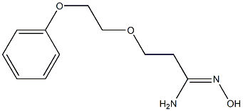 (1Z)-N'-hydroxy-3-(2-phenoxyethoxy)propanimidamide 结构式