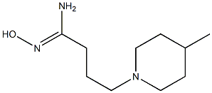 (1Z)-N'-hydroxy-4-(4-methylpiperidin-1-yl)butanimidamide 结构式