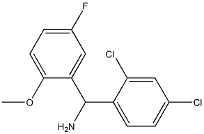 (2,4-dichlorophenyl)(5-fluoro-2-methoxyphenyl)methanamine 结构式