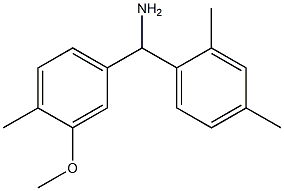 (2,4-dimethylphenyl)(3-methoxy-4-methylphenyl)methanamine 结构式