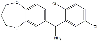 (2,5-dichlorophenyl)(3,4-dihydro-2H-1,5-benzodioxepin-7-yl)methanamine 结构式