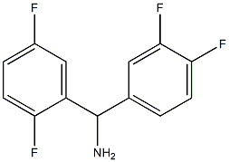 (2,5-difluorophenyl)(3,4-difluorophenyl)methanamine 结构式