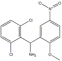 (2,6-dichlorophenyl)(2-methoxy-5-nitrophenyl)methanamine 结构式
