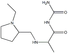 (2-{[(1-ethylpyrrolidin-2-yl)methyl]amino}propanoyl)urea 结构式