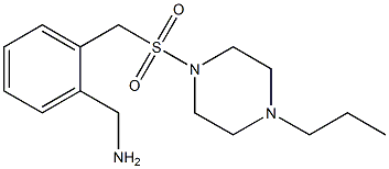 (2-{[(4-propylpiperazine-1-)sulfonyl]methyl}phenyl)methanamine 结构式