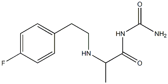 (2-{[2-(4-fluorophenyl)ethyl]amino}propanoyl)urea 结构式