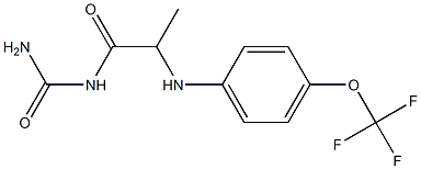(2-{[4-(trifluoromethoxy)phenyl]amino}propanoyl)urea 结构式