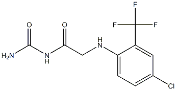(2-{[4-chloro-2-(trifluoromethyl)phenyl]amino}acetyl)urea 结构式