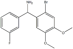 (2-bromo-4,5-dimethoxyphenyl)(3-fluorophenyl)methanamine 结构式