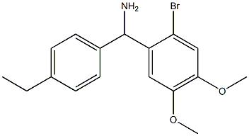 (2-bromo-4,5-dimethoxyphenyl)(4-ethylphenyl)methanamine 结构式