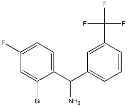 (2-bromo-4-fluorophenyl)[3-(trifluoromethyl)phenyl]methanamine 结构式