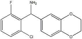 (2-chloro-6-fluorophenyl)(2,3-dihydro-1,4-benzodioxin-6-yl)methanamine 结构式