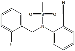 (2-cyanophenyl)-N-[(2-fluorophenyl)methyl]methanesulfonamide 结构式