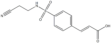 (2E)-3-(4-{[(2-cyanoethyl)amino]sulfonyl}phenyl)acrylic acid 结构式