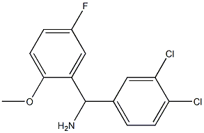 (3,4-dichlorophenyl)(5-fluoro-2-methoxyphenyl)methanamine 结构式