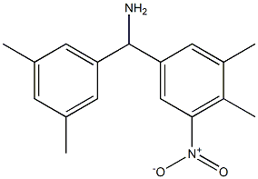 (3,4-dimethyl-5-nitrophenyl)(3,5-dimethylphenyl)methanamine 结构式