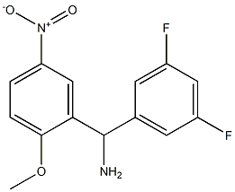 (3,5-difluorophenyl)(2-methoxy-5-nitrophenyl)methanamine 结构式