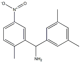 (3,5-dimethylphenyl)(2-methyl-5-nitrophenyl)methanamine 结构式